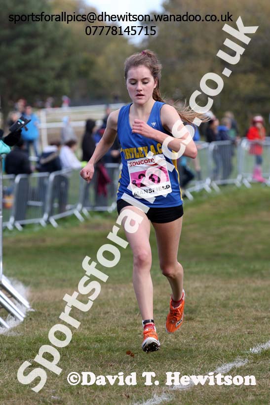 Junior women, 2016 National Cross Cpuntry Relays, Berry Hill Park, Mansfield. Photo: David T. Hewitson/Sports for All Pics